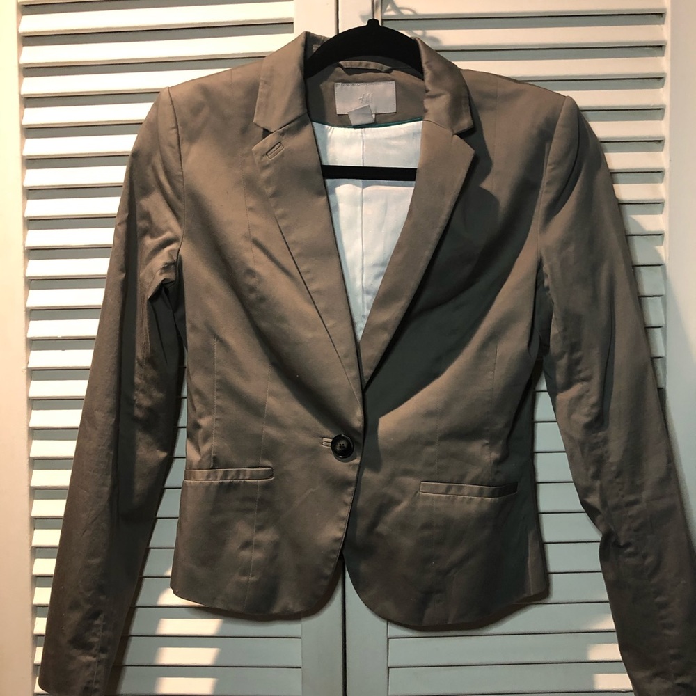 H&M khaki blazer/suit jacket